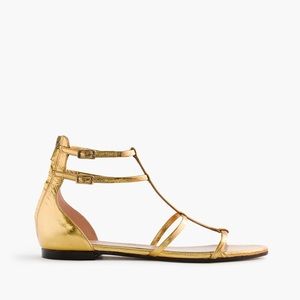 J.Crew Gold Gladiator Sandals